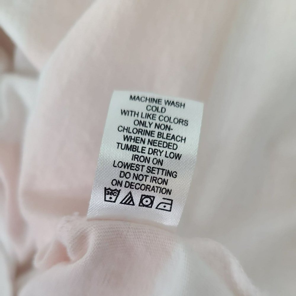 Pacsun Embroidered Bahamas T- Shirt Womens LG -90s Style Crew Striped Pink White - Picture 8 of 8